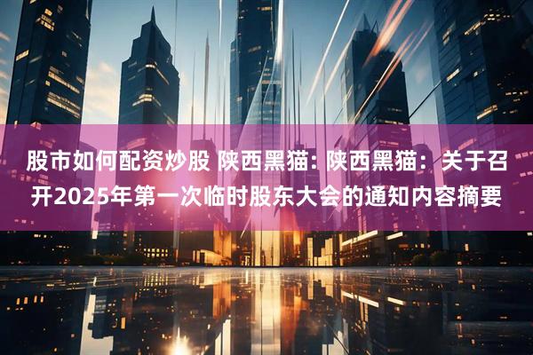 股市如何配资炒股 陕西黑猫: 陕西黑猫：关于召开2025年第一次临时股东大会的通知内容摘要